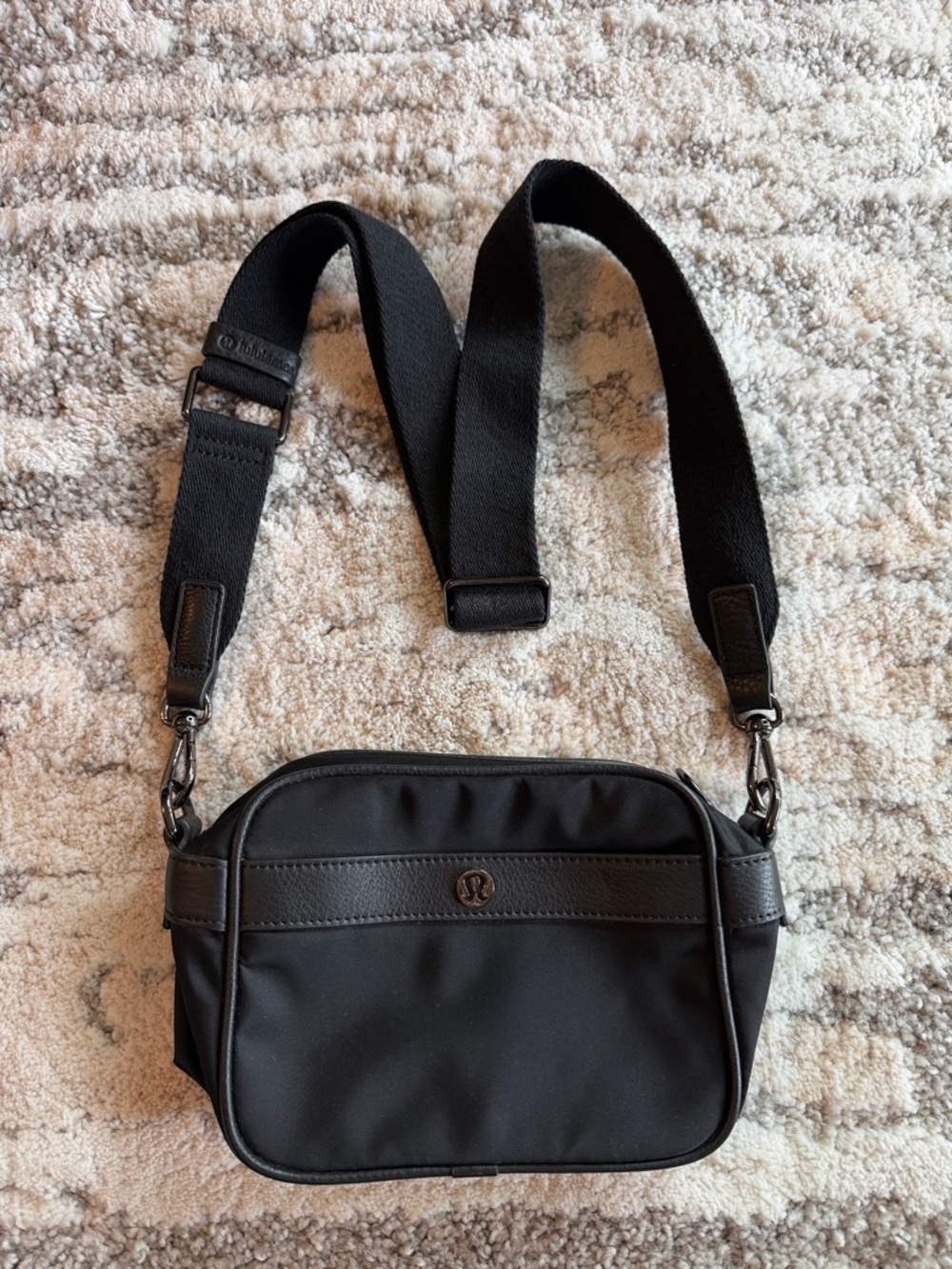 lululemon athletica Black Crossbody Belt Bag.